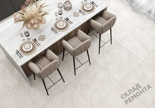 Фото Керамогранит матовый Alma Ceramica Риалто GFU04RLT08R молочный 600*600*9 – купить в Перми: цена, описание, фото. Интернет-магазин 2