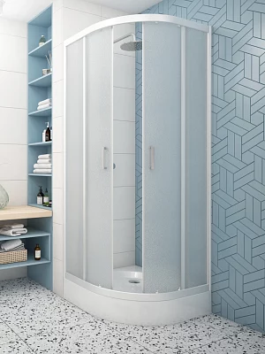 Душевое ограждение Метакам Classic (матовое), 195 см. стекло 4 мм 90*90