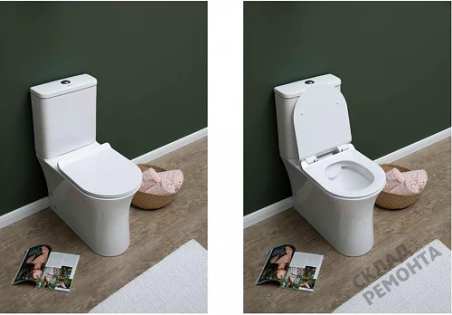 Фото Унитаз напольный Aquanet Roll-C 210764 безободковый купить в Перми: цена, описание, фото. Интернет-магазин 2