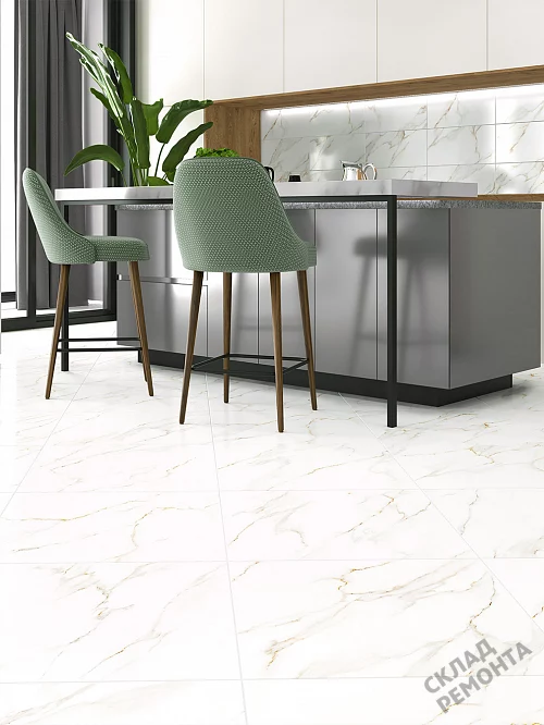 Фото Керамогранит лаппатированный Alma Ceramica Невада GFU04NVD00L белый 600*600*9 – купить в Перми: цена, описание, фото. Интернет-магазин 1