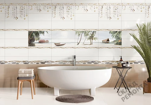 Фото Вставка Alma Ceramica Айленд DWA11ALD404 разноцветный 200*600 – купить в Перми: цена, описание, фото. Интернет-магазин 2