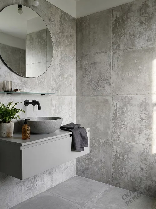 Фото Керамогранит матовый Alma Ceramica Тотем GFU6060TTM27R серый 600*600*9 – купить в Перми: цена, описание, фото. Интернет-магазин 1